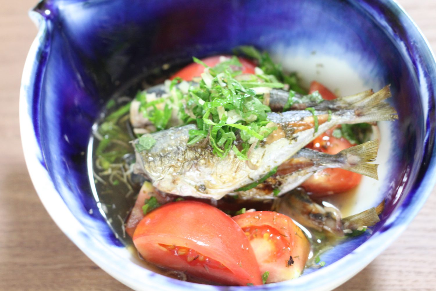 小鯵焼き大葉ドレッシング浸し漬け大葉レシピ 出来商店の大葉レシピ