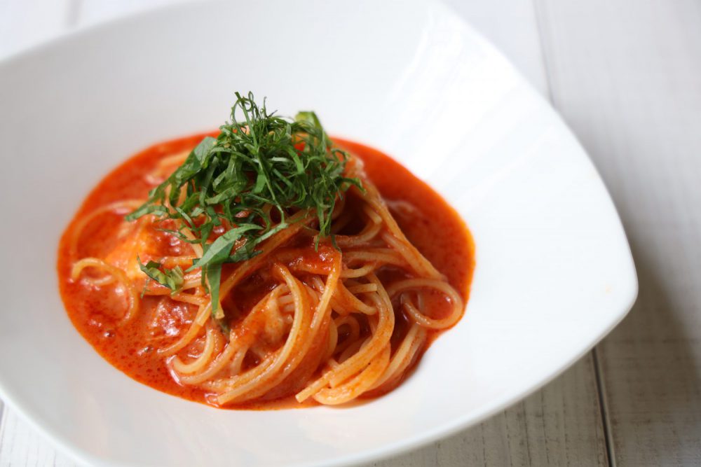 大葉トマトソースのスパゲッティ　大葉レシピ