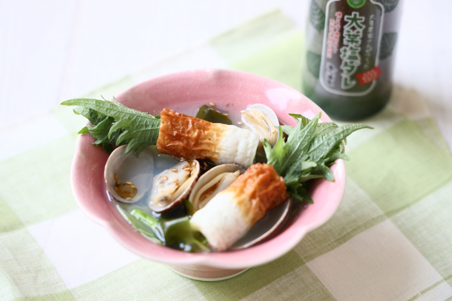 大葉とあさりのスープ