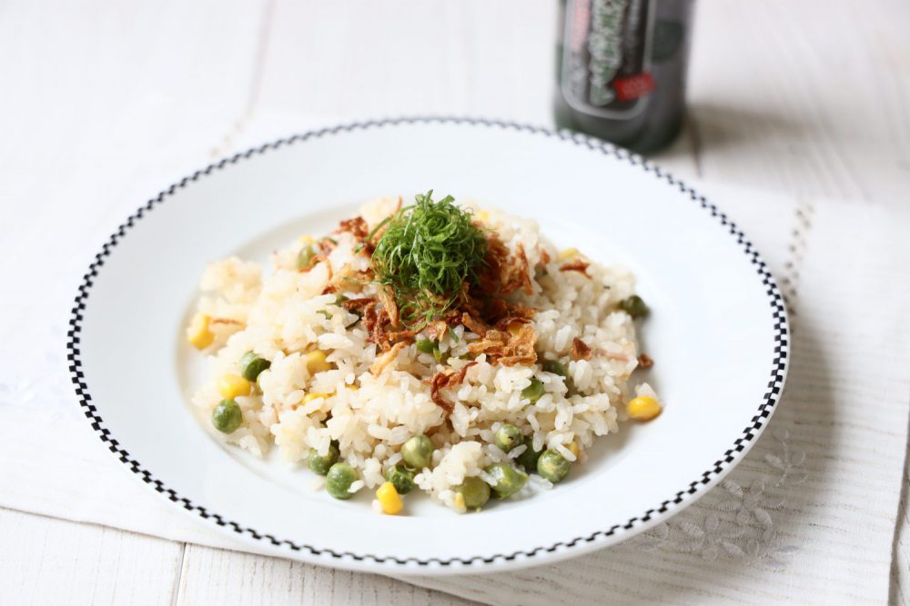 大葉と豆のピラフ