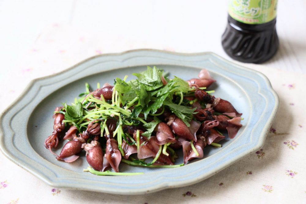 ホタルイカのガーリックドレソテー